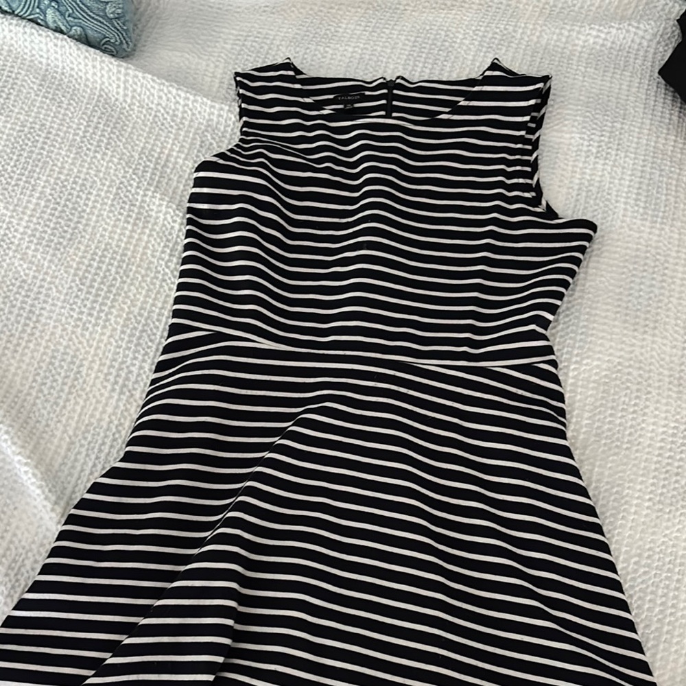 Striped Navy and White Sleeveless Dress